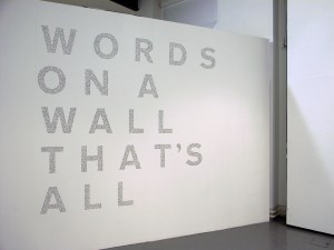 18. words on a wall